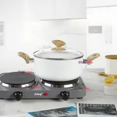 LINE - Cocina Eléctrica 2 Platos 2000W de Potencia Cocinilla Portátil