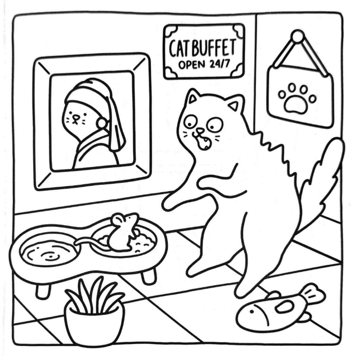 GENERICO - Libro Colorear Naugthy Cats