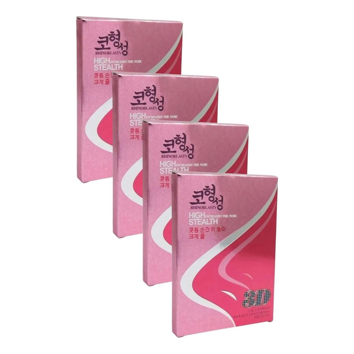 GENERICO - Pack 4 Corrector Nasal Respingador Nariz Instantáneo 3 Medid