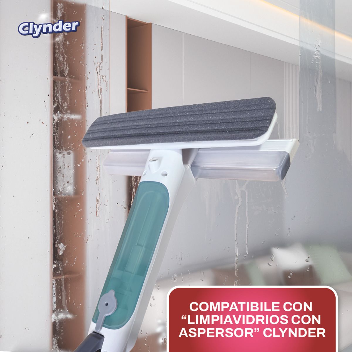 CLYNDER - Repuesto Limpia Vidrios con Aspersor Limpieza Hogar Clynder Kiosclub
