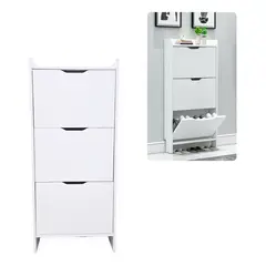 GENERICO - Zapatero Blanco Organizador 3 Niveles Diseño Compacto