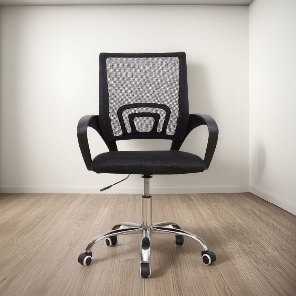 GENERICO - Silla Escritorio Ergonómica Negra Malla Diseño Moderno