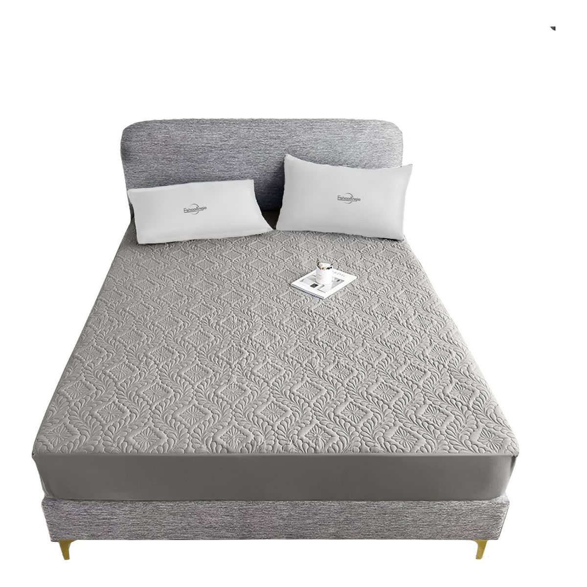GENERICO - Cubre Colchón 2 Plazas Impermeable Protector Gris