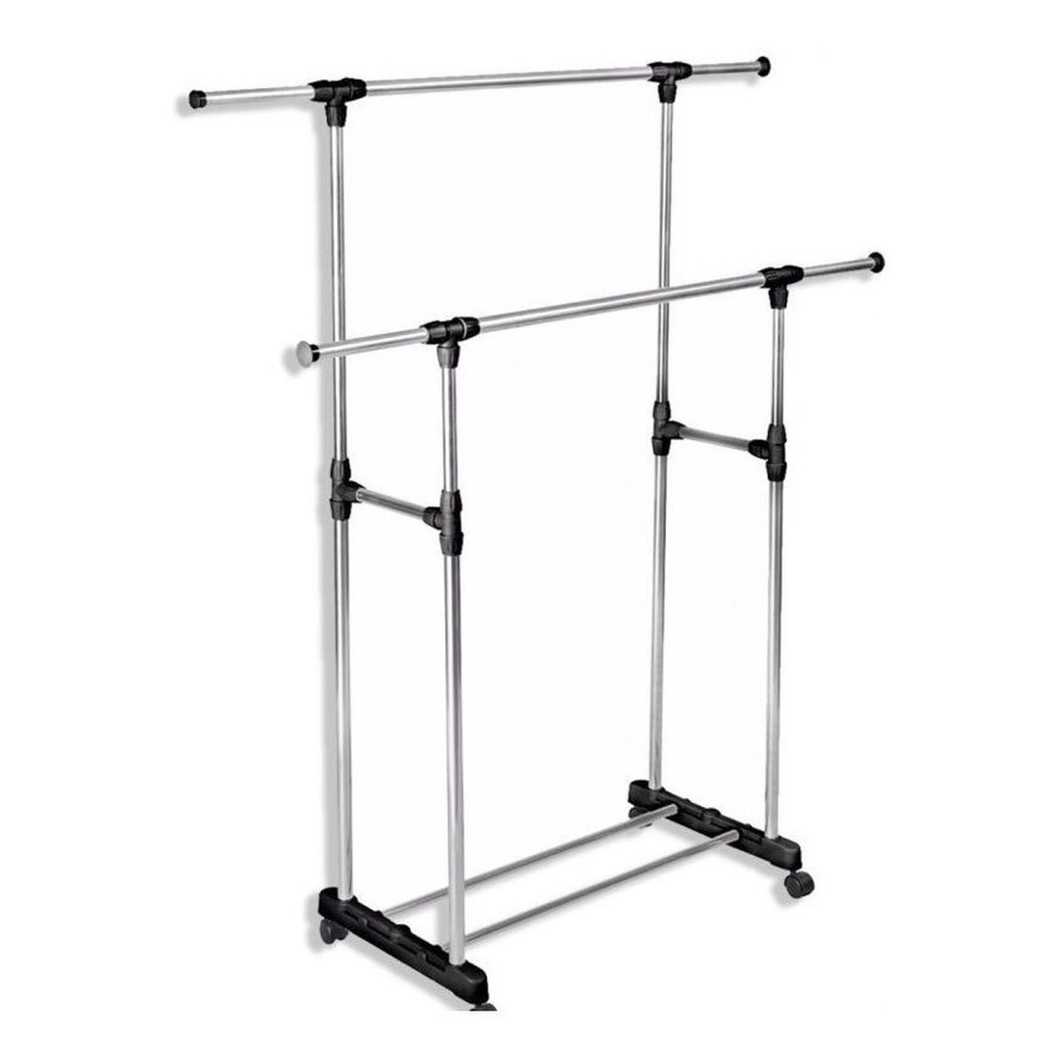 GENERICO - Perchero Metálico Doble Barra Pack X2 para Ropa