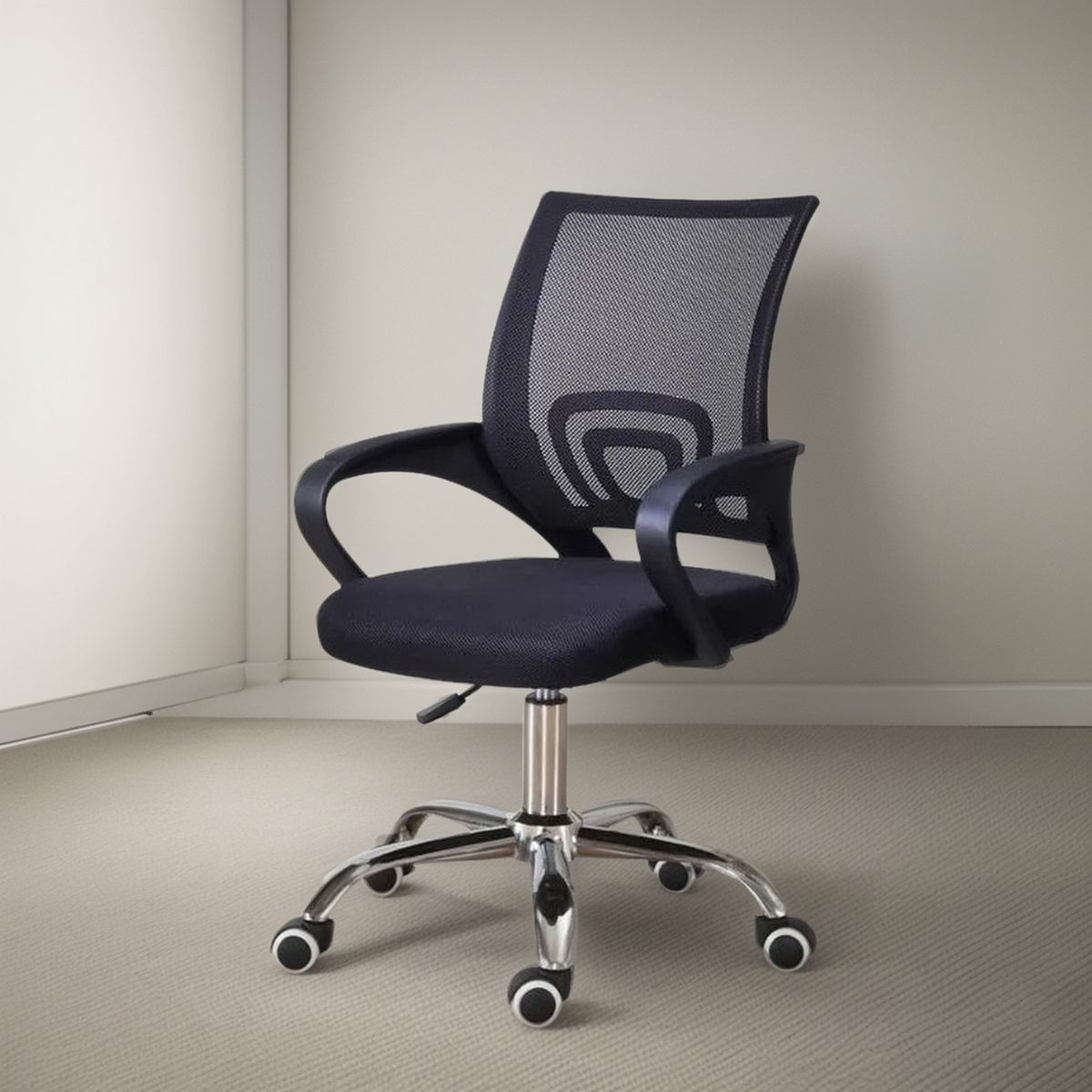 GENERICO - Silla Ejecutiva Ergonomica con Ruedas y Apoyabrazos Negra