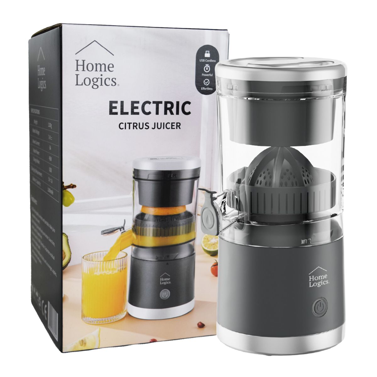 HOME LOGICS - Exprimidor De Jugo Extractor Recargable Portátil Home Logics Kiosclub