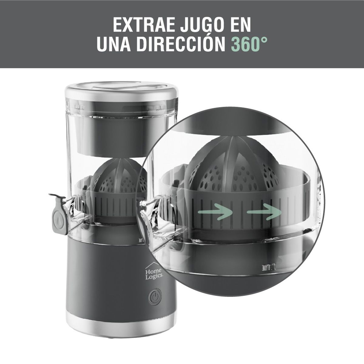 HOME LOGICS - Exprimidor De Jugo Extractor Recargable Portátil Home Logics Kiosclub