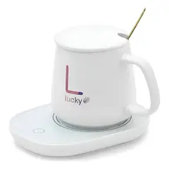 GENERICO - Taza Eléctrica Calentador USB Cerámica Calidad Premium