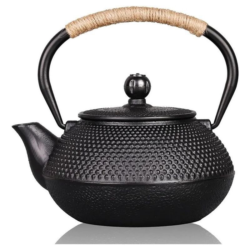 GENERICO - Tetera Hierro Fundido Japonesa Infusor Acero Inoxidable