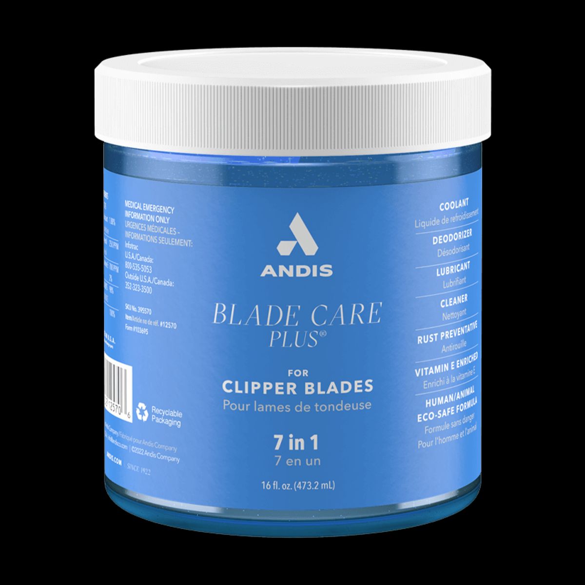 ANDIS - Aceite Lubricante Blade Care Plus 7 en 1 Andis