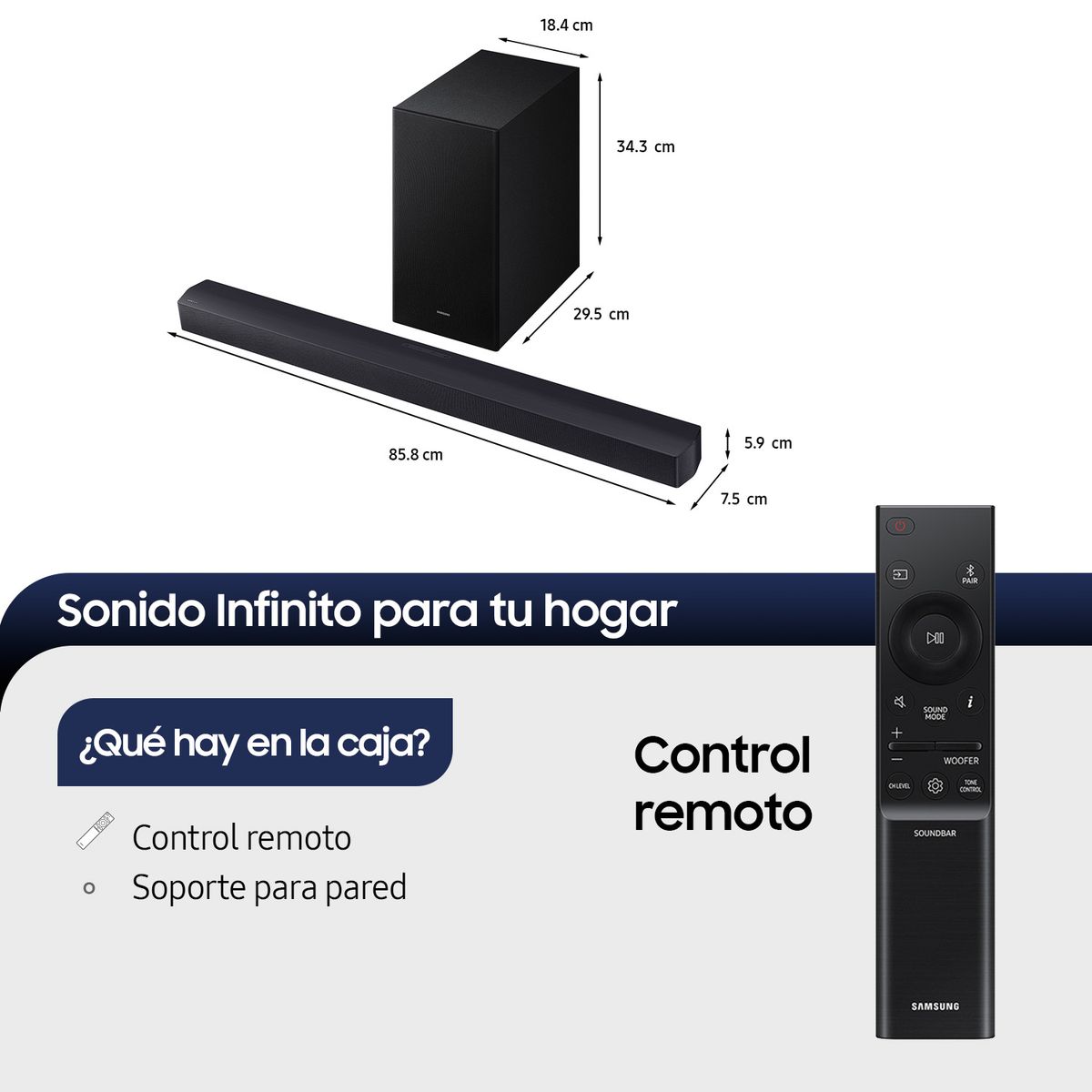 SAMSUNG - B-series Soundbar HW-B450F 21 ch Subwoofer 2025