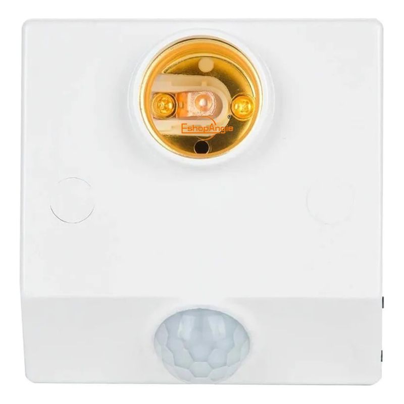 GENERICO - Sensor Movimiento PIR Soporte E27 Luz LED Ajustable
