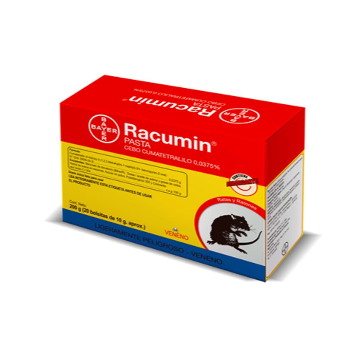 GENERICO - RATICIDA RACUMIN PASTA CEBO 200 GRS BAYER CAJA