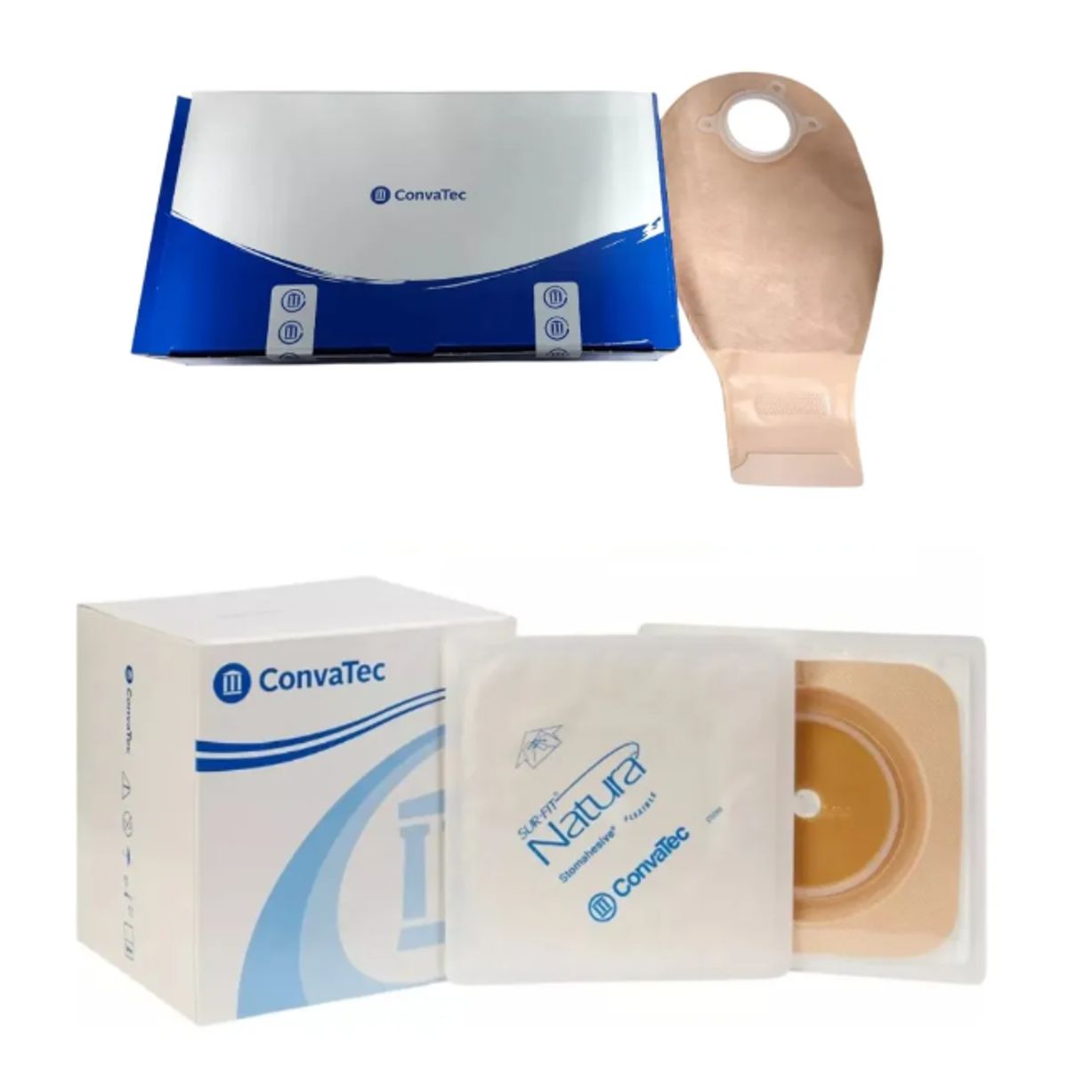 CONVATEC - Pack X 10 Bolsas + 10 Placas Ostomia Natura 45mm Convatec