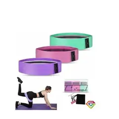 GENERICO - Set 3 Bandas Elásticas De Resistencia Tela Glúteos Y Piernas