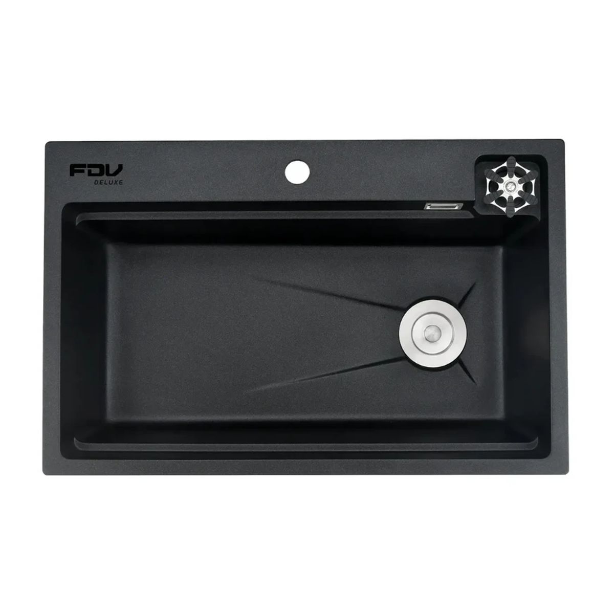 FDV - Lavaplatos Smart Wash Granito Negro + Grifería FDV Deluxe