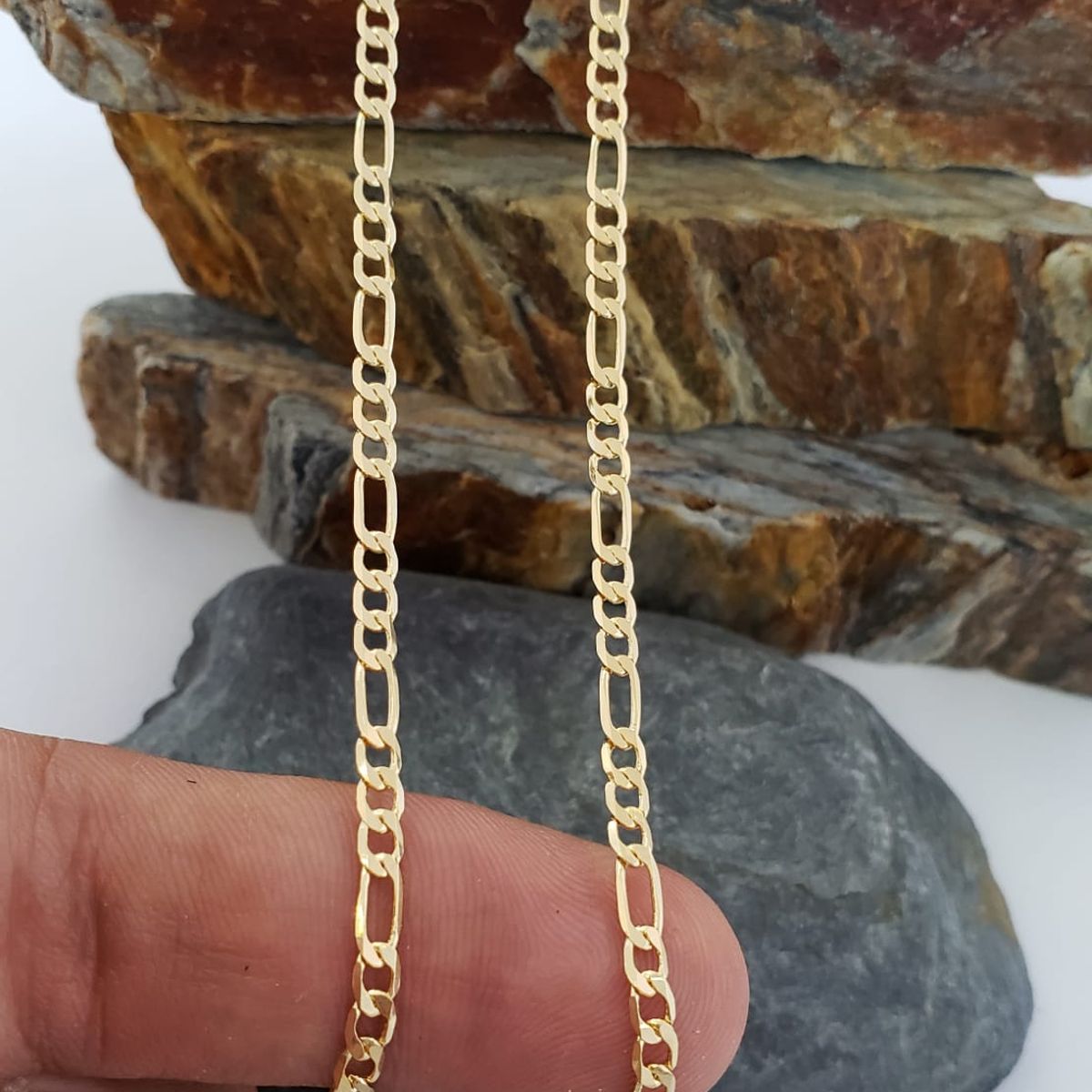 GENERICO - Cadena Tejido Clásica Semi delgada oro laminado 18k