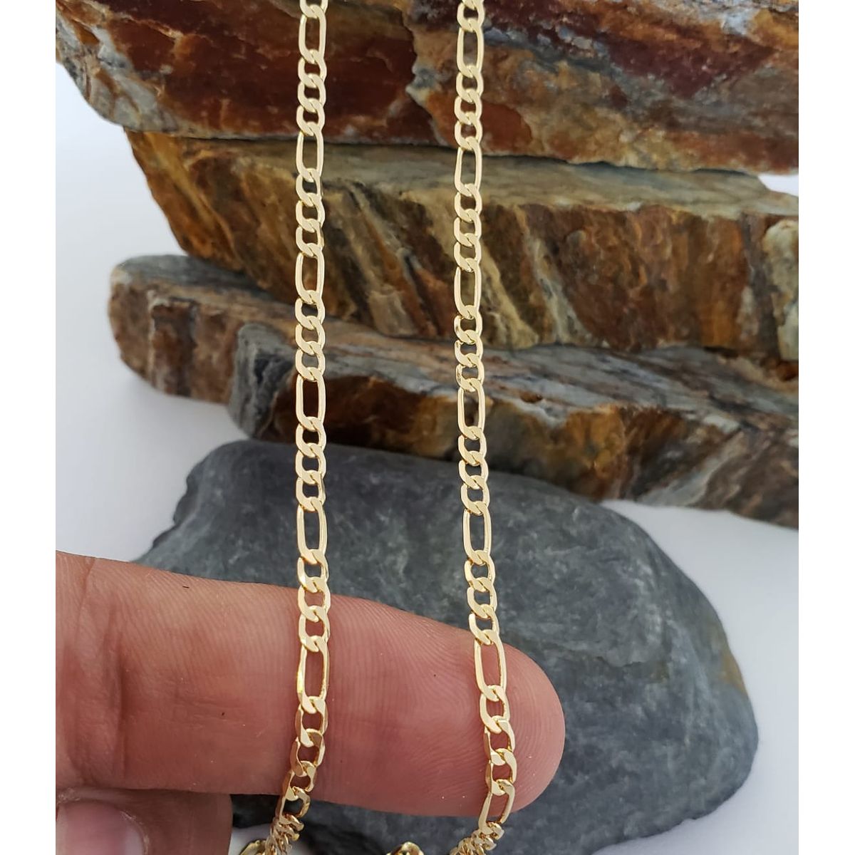 GENERICO - Cadena Tejido Clásica Semi delgada oro laminado 18k