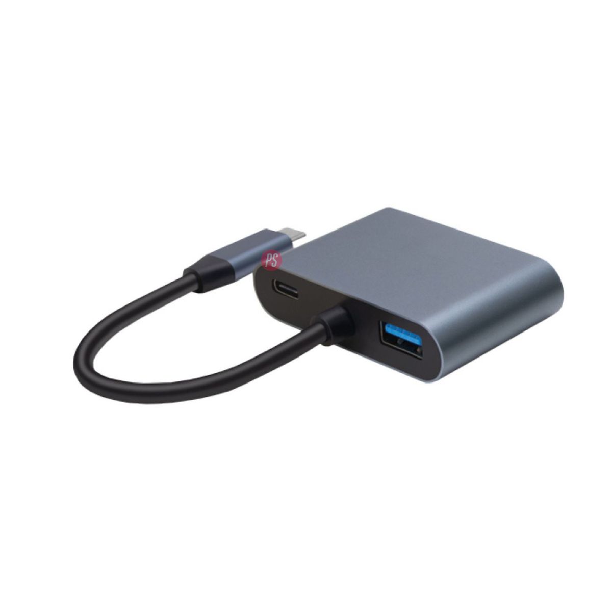 TECNOLAB - Hub Tipo-C 4 en 1 HDMI VGA PD USB 3.0 Aluminio - PS