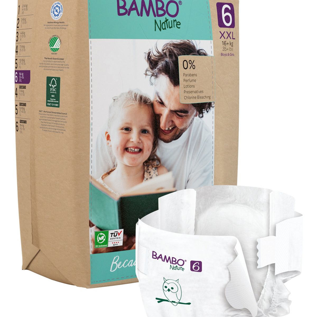 BAMBO NATURE - Pañal Bambo Nature 6 Ecologico X (100 Unidades) T Xxl 16+kg