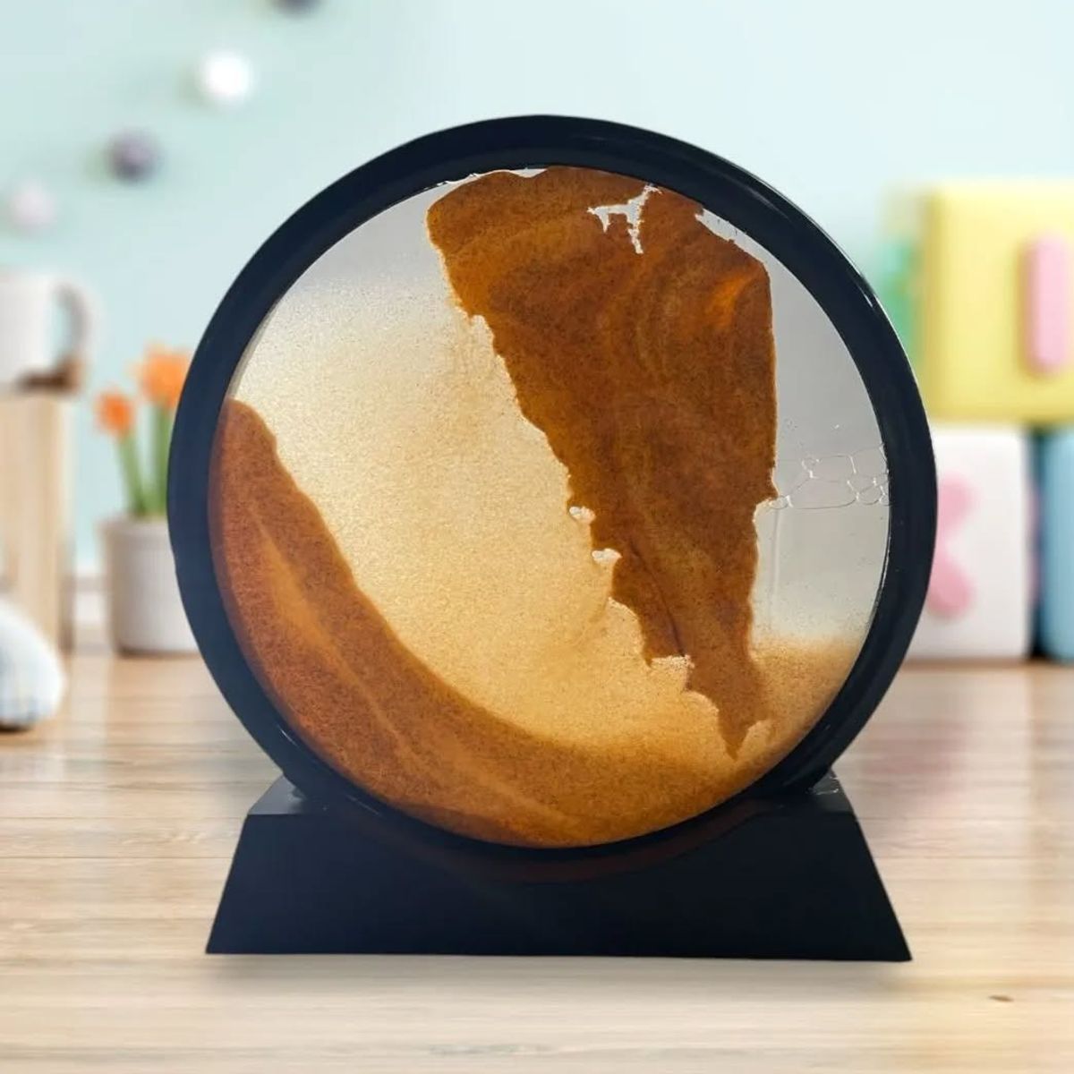 GENERICO - Reloj 3D arena 17cm sensorial movimiento líquido burbujas