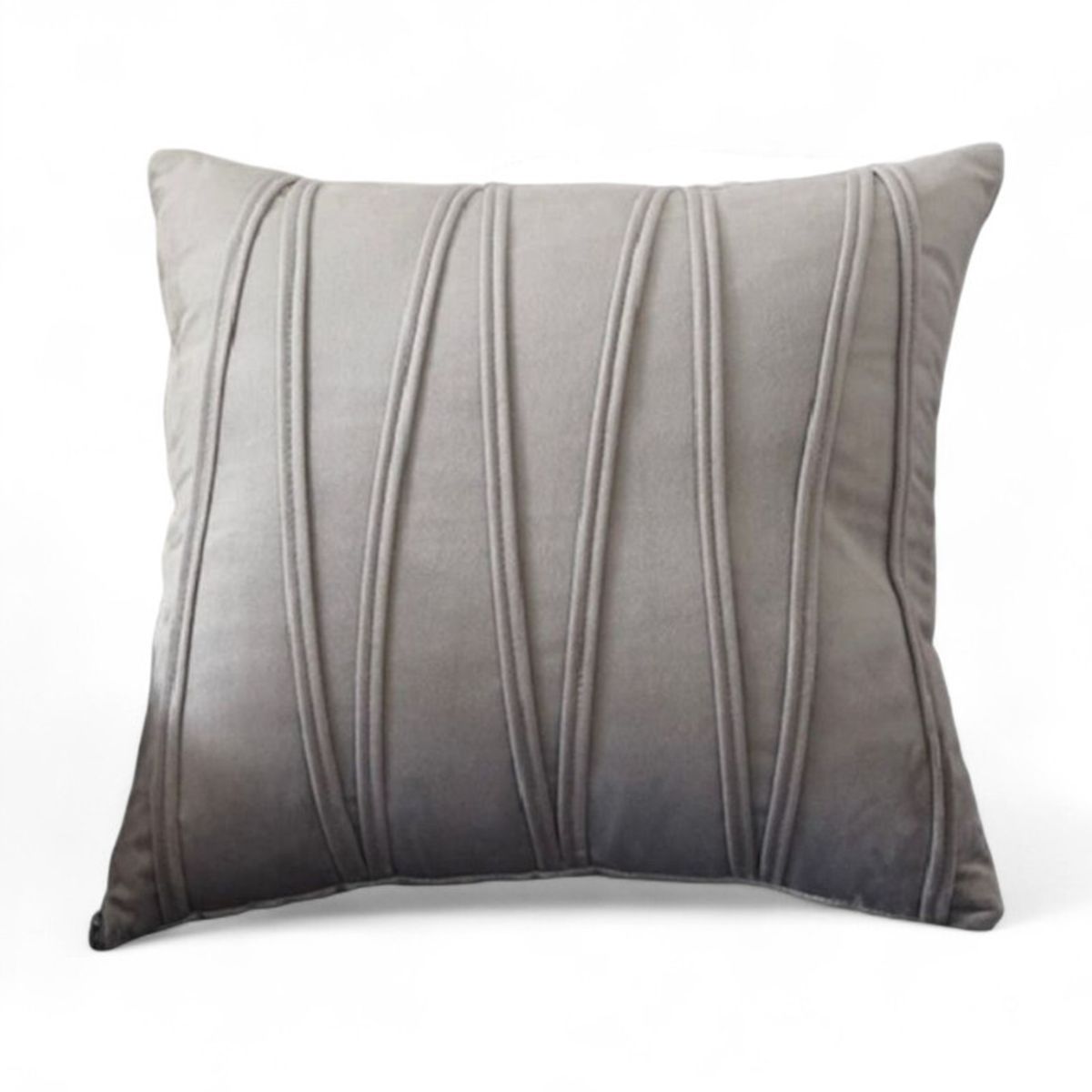 GENERICO - Cojin + Funda De Terciopelo ZigZag Medida 45x45cm Gris