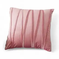 GENERICO - Set 2 Cojines + Fundas De Terciopelo ZigZag Medida 45x45cm Rosado