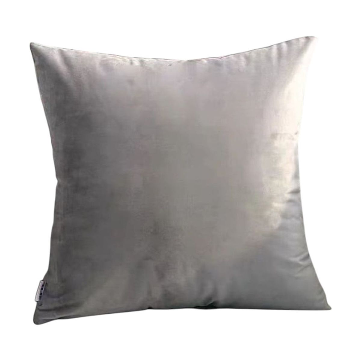 GENERICO - Cojin De Terciopelo Liso Cierre Oculto Medida 45x45cm Gris