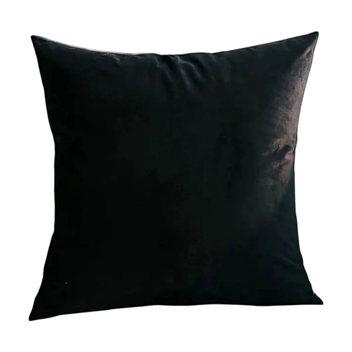 GENERICO - Cojin De Terciopelo Liso Cierre Oculto Medida 45x45cm Negro