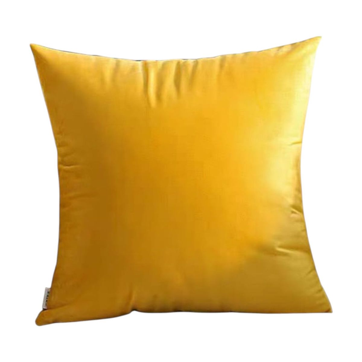 GENERICO - Cojin De Terciopelo Liso Cierre Oculto Medida 45x45cm Amarillo