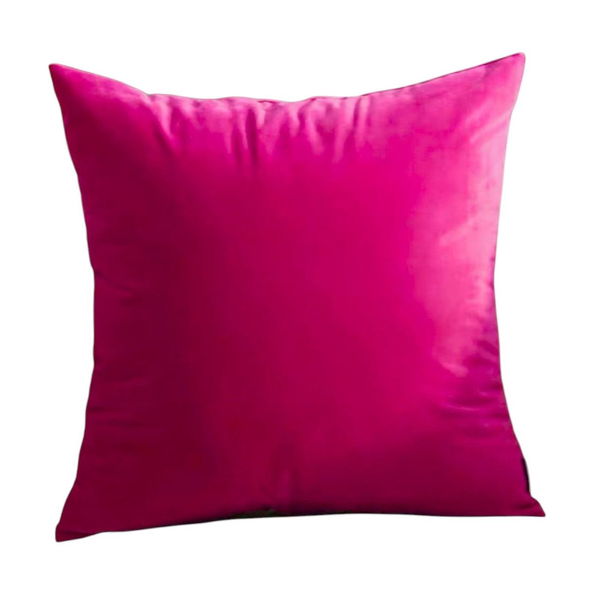 GENERICO - Cojin De Terciopelo Liso Cierre Oculto Medida 45x45cm Fucsia