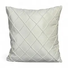 GENERICO - Cojin De Terciopelo Rombo Medida 45x45cm Color Crema