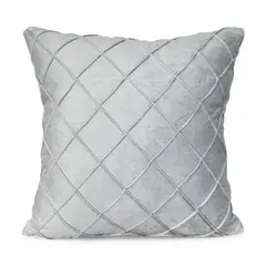 GENERICO - Pack 2 Cojines De Terciopelo Rombo Medida 45x45cm Color Gris