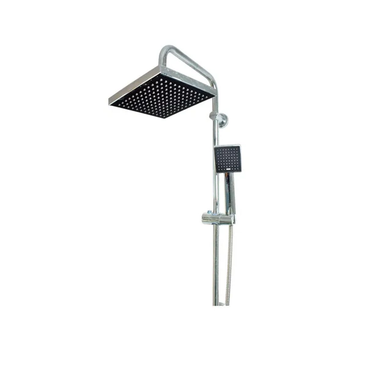 GENERICO - Set Ducha Cuadrada Manguera Flexible Columna Ducha Teléfon