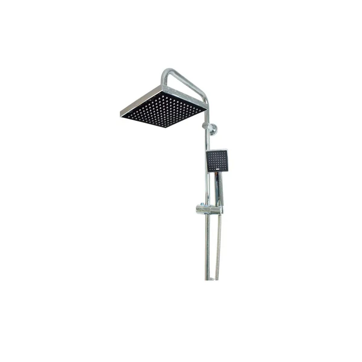 GENERICO - Set Ducha Cuadrada Manguera Flexible Columna Ducha Teléfon