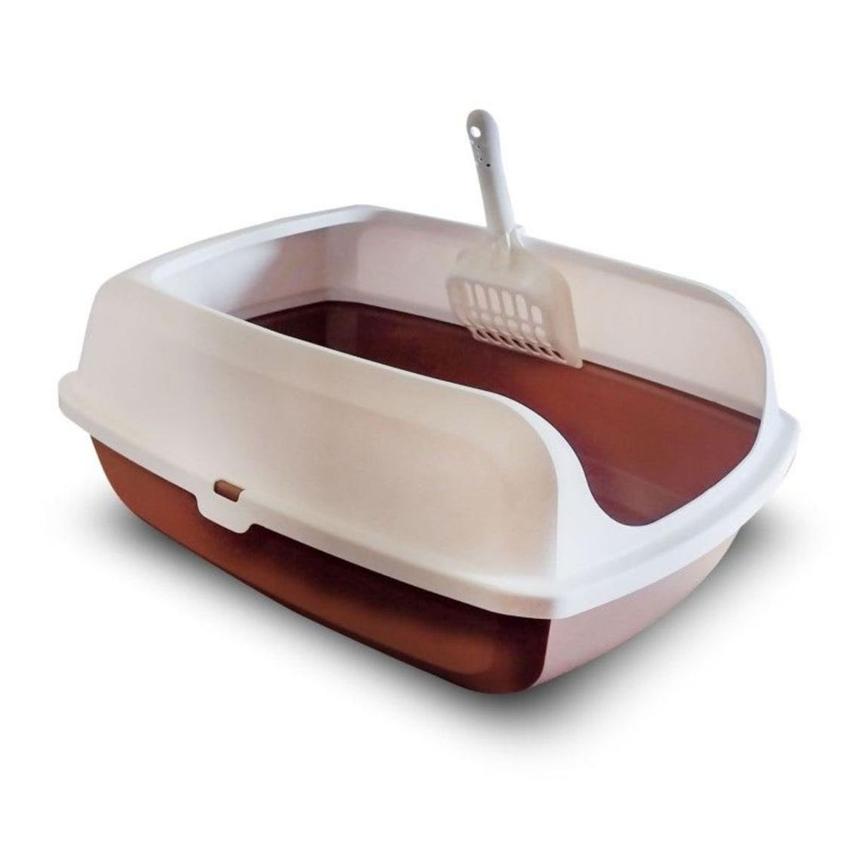 GENERICO - Arenero Sanitario Gato XL 56x42x23,5 cm - Cafe - XL
