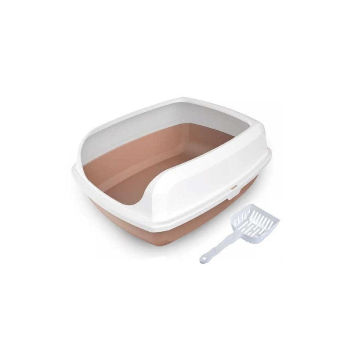 GENERICO - Arenero Sanitario Gato M 45x33,5x18,5 cm - Cafe - M