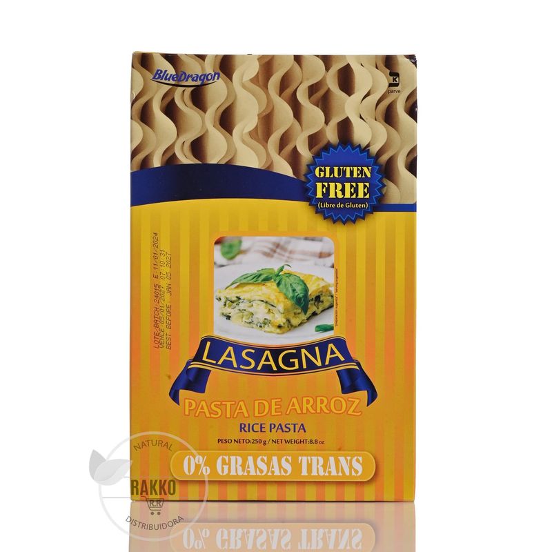 BLUE DRAGON - PASTA LASAGNA SIN GLUTEN 250g