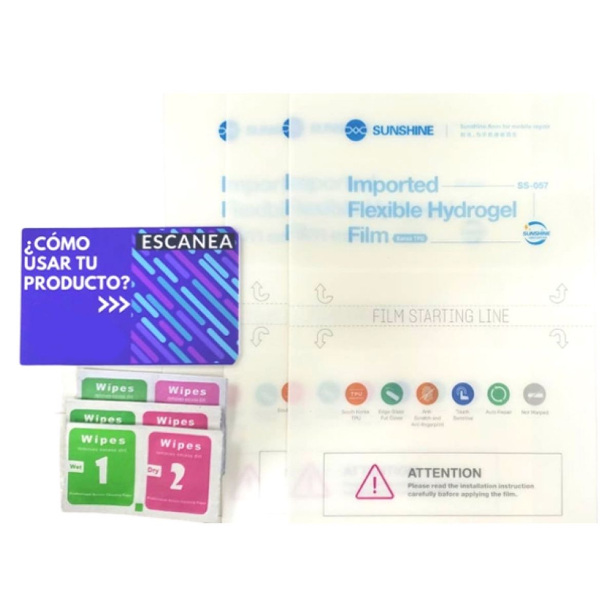 SUNSHINE - kit 3 láminas hidrogel para lg k11 plus