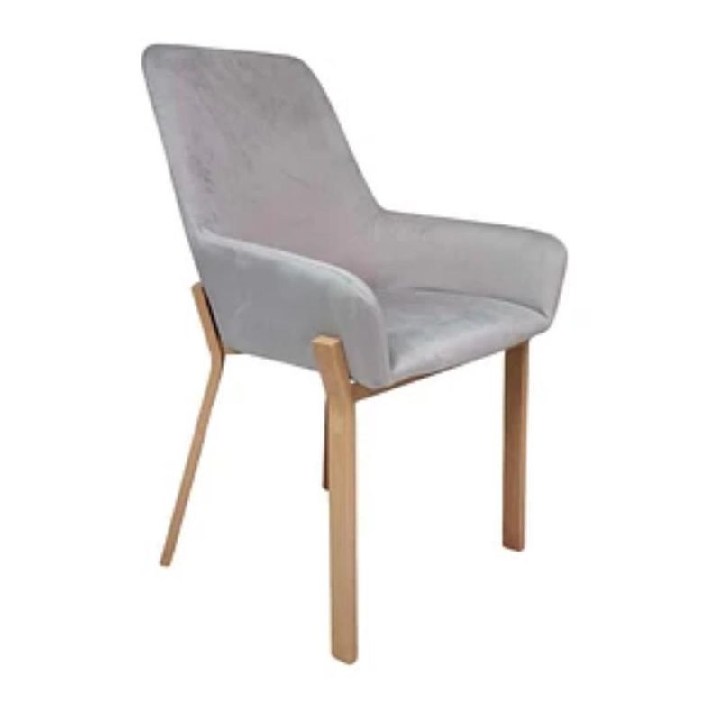HABITA2 CHILE - Sitial Terciopelo Brito Patas Símil Madera