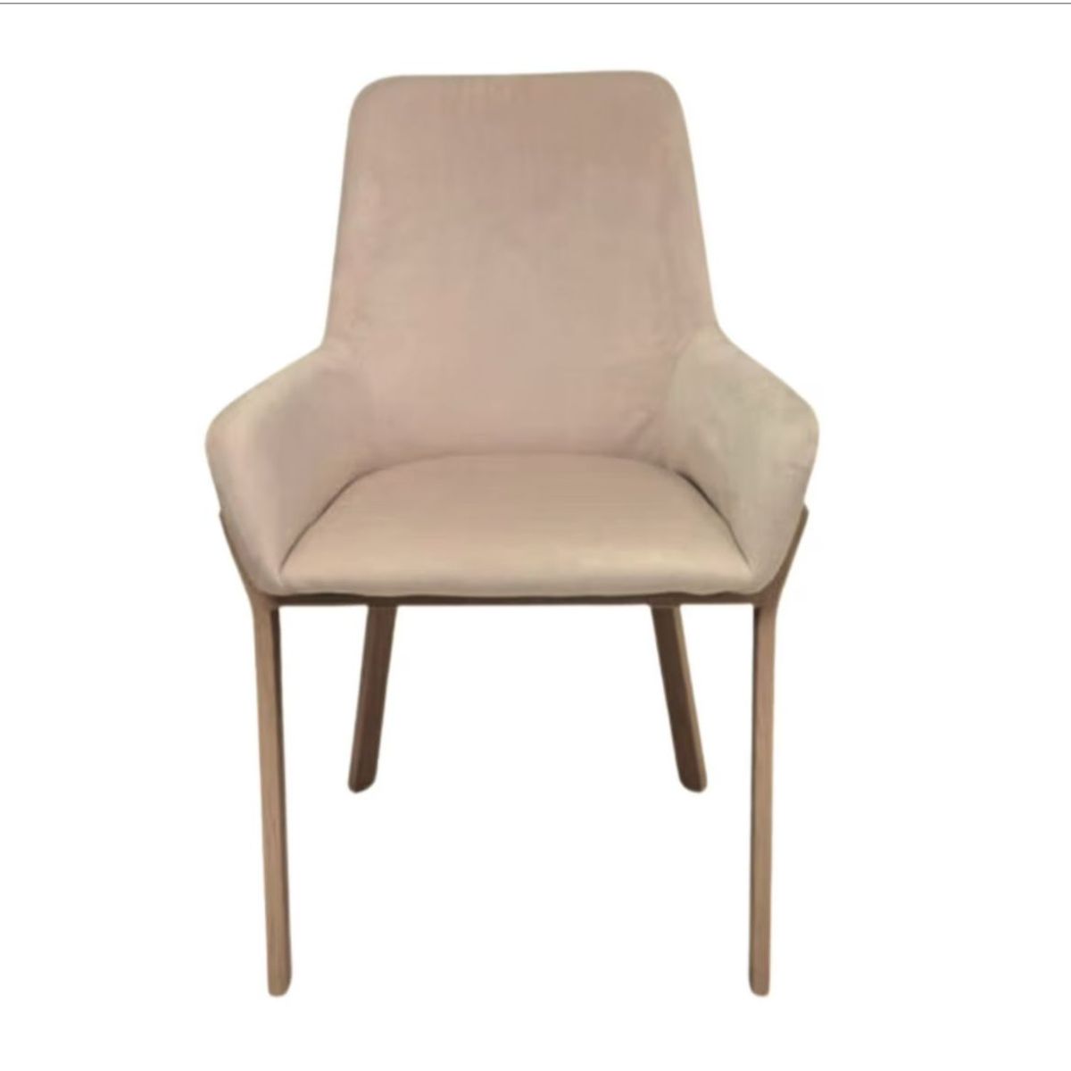 HABITA2 CHILE - Sitial Terciopelo Brito Patas Símil Madera- Gris