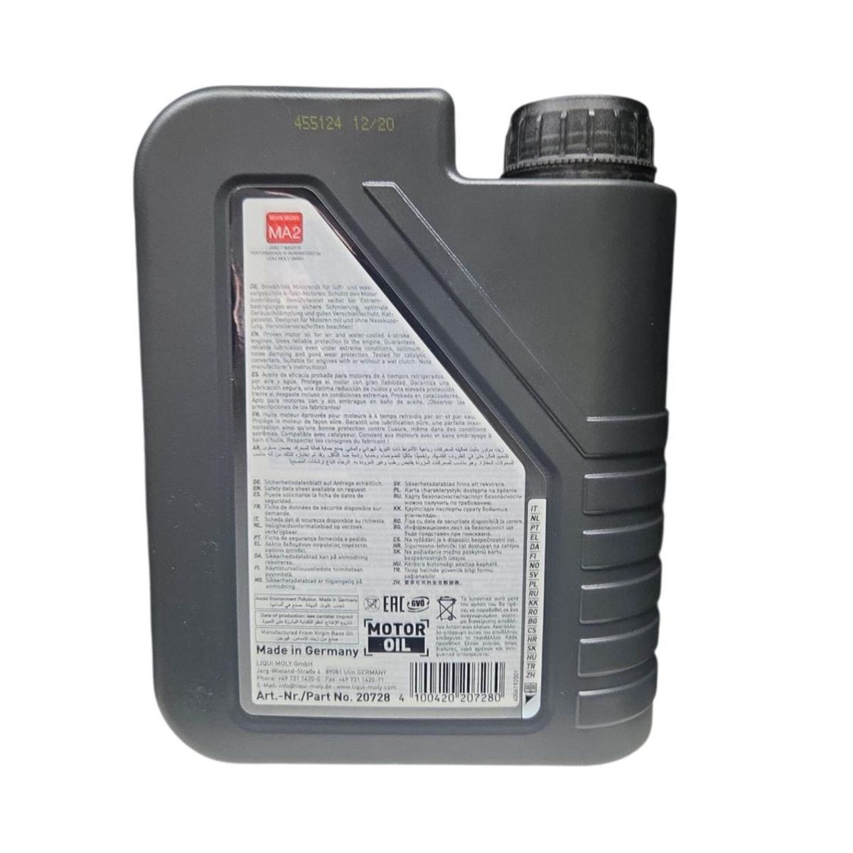 LIQUI MOLY - Aceite para Moto y Cuatriciclos Liqui Moly 20w - 50 Mineral 4T 1L