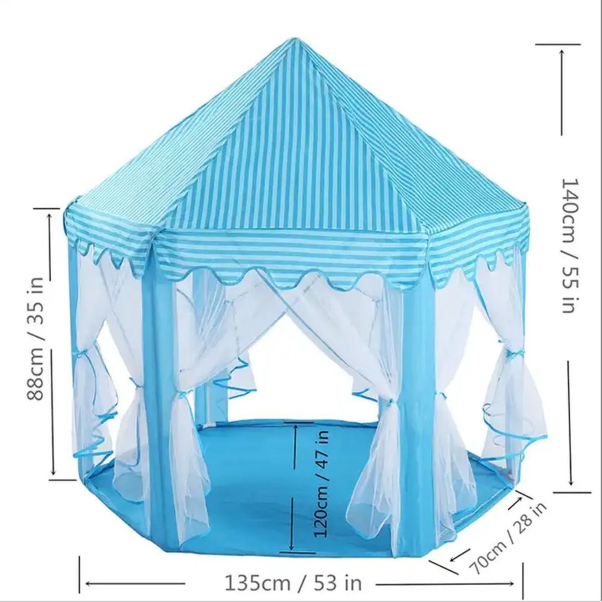 GENERICO - Carpa Infantil Castillo Celeste Portatil
