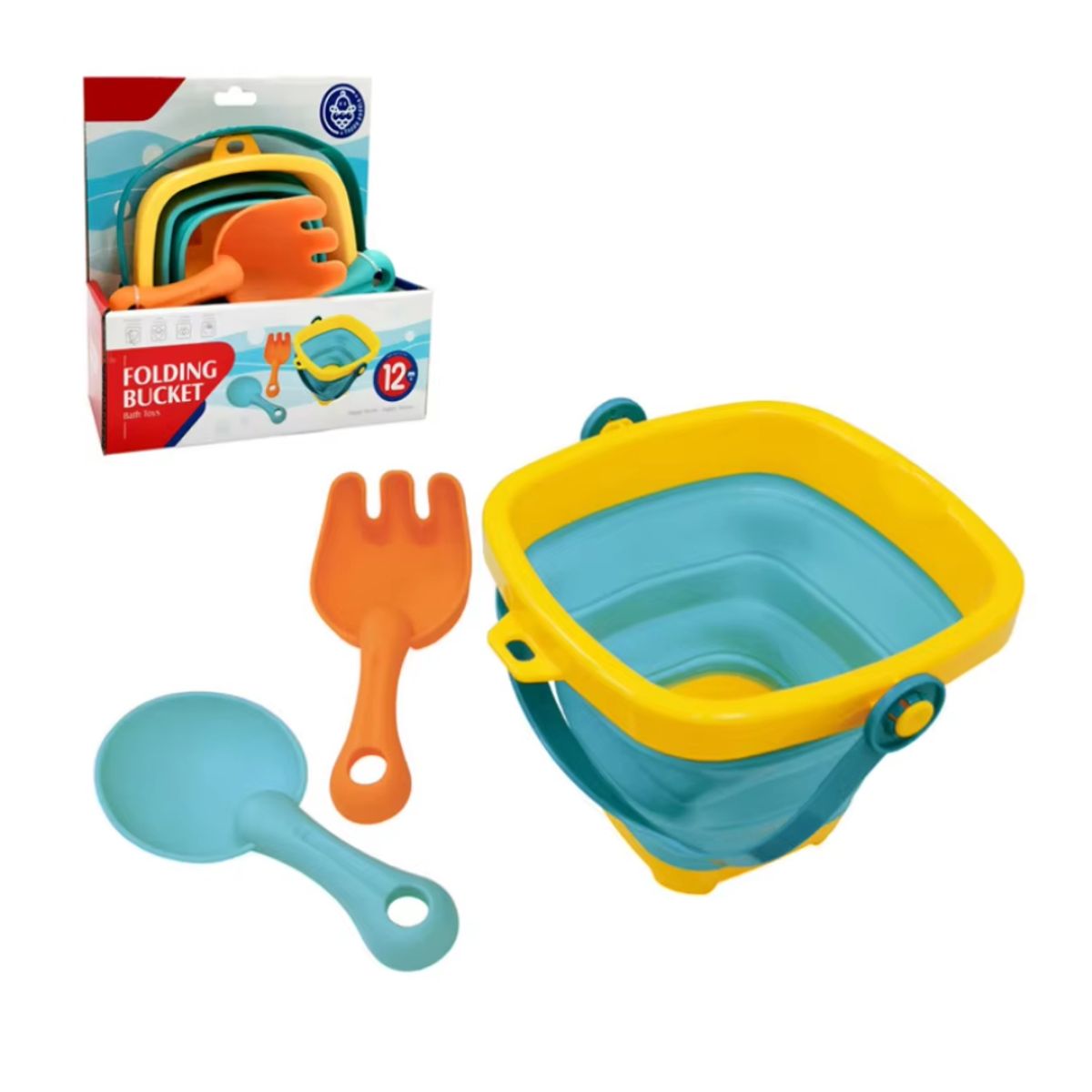 HUANGER - Balde De Playa Plegable Con Accesorios Didáctico Infantil