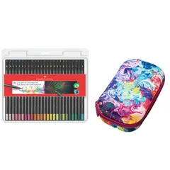 FABER-CASTELL - Pack estuche rígido Paint + 50 lápices Super Soft