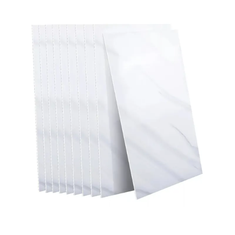 GENERICO - Pack 10 Láminas Pegatina Pared Baldosa Adhesiva Mármol 60x30 Blanco