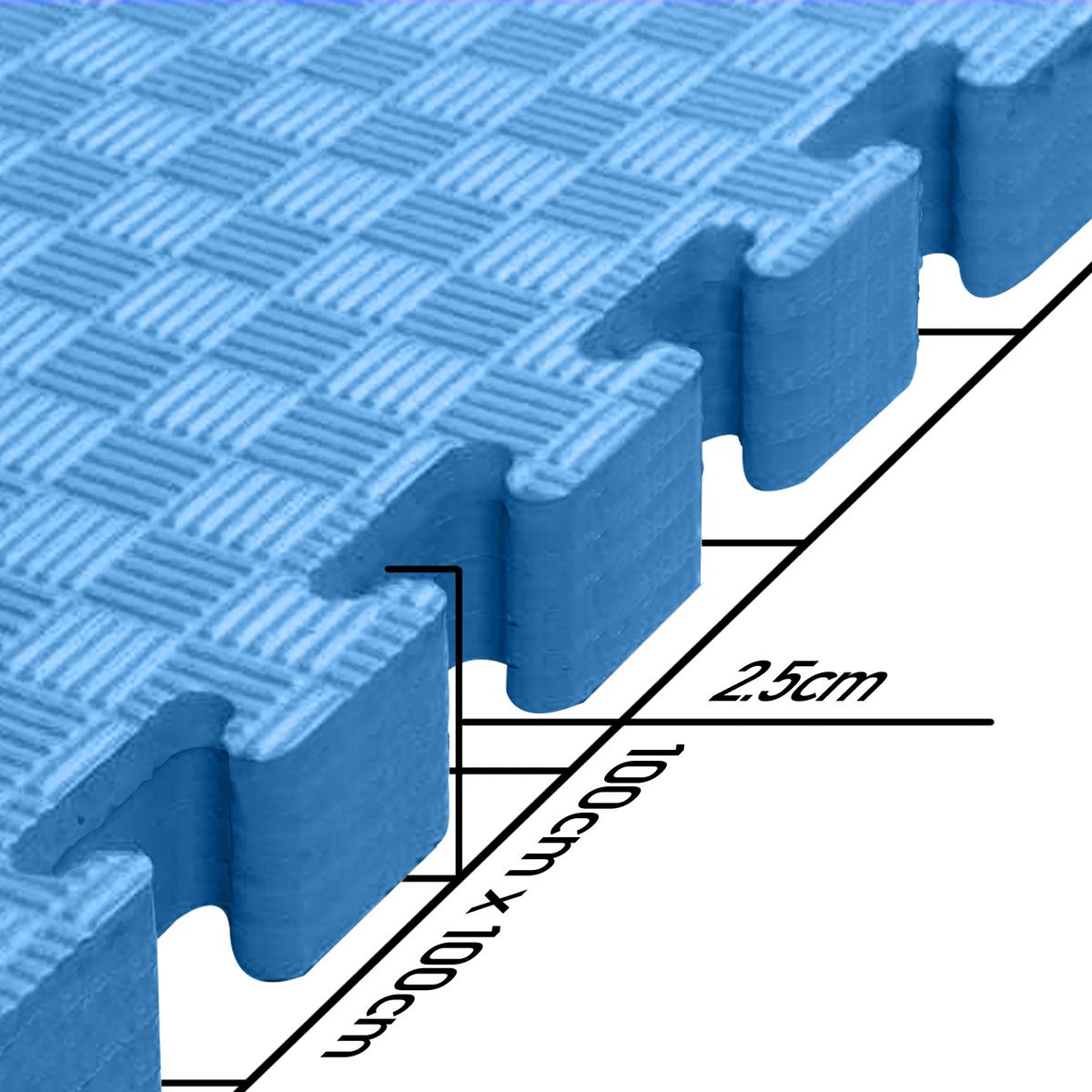 HOMEBRANDT - Plancha Tatami 100cm X 100cm X 2.5 cm Rojo Y Azul