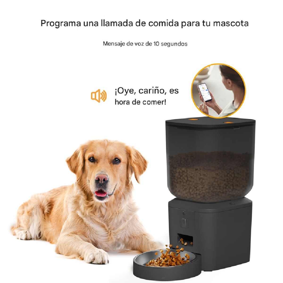 GENERICO - Comedero Inteligente Tuya QQ25-4L Cámara HD 1080p 4L