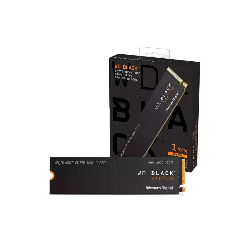 WESTERN DIGITAL - Unidad SSD Western Digital Black SN770 1TB M.2 2280 NVMe PCIe 4.0 x4