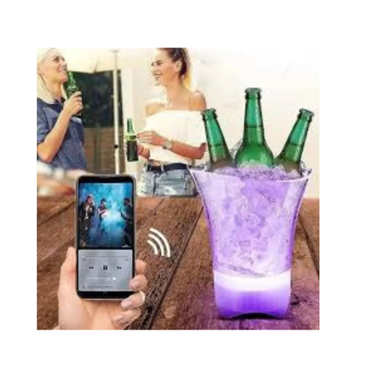 MOVI - HIELERA PARLANTE BLUETOOTH 7 LITROS MULTICOLOR